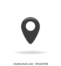 Internet icon with shadow on a white background, vector illustration