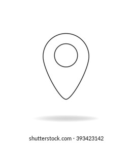 Internet icon with shadow on a white background, vector illustration