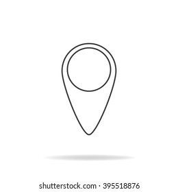 Internet icon with  shadow on a white background, vector illustration