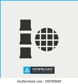 internet icon. Simple filled internet icon. On white background.