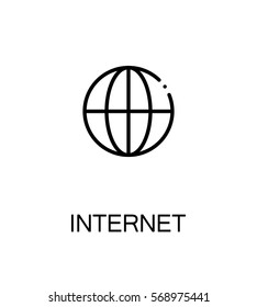 Internet icon. Single high quality outline symbol for web design or mobile app. Thin line sign for design logo. Black outline pictogram on white background