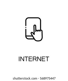 Internet icon. Single high quality outline symbol for web design or mobile app. Thin line sign for design logo. Black outline pictogram on white background