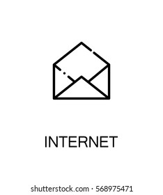 Internet icon. Single high quality outline symbol for web design or mobile app. Thin line sign for design logo. Black outline pictogram on white background