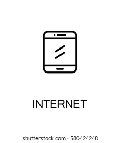 Internet icon. Single high quality outline symbol for web design or mobile app. Thin line sign for design logo. Black outline pictogram on white background