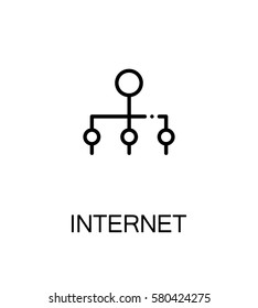 Internet icon. Single high quality outline symbol for web design or mobile app. Thin line sign for design logo. Black outline pictogram on white background