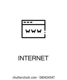 Internet icon. Single high quality outline symbol for web design or mobile app. Thin line sign for design logo. Black outline pictogram on white background