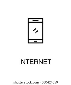Internet icon. Single high quality outline symbol for web design or mobile app. Thin line sign for design logo. Black outline pictogram on white background