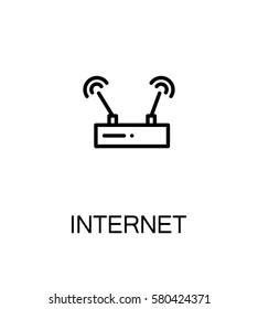 Internet icon. Single high quality outline symbol for web design or mobile app. Thin line sign for design logo. Black outline pictogram on white background