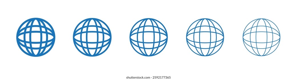 Internet icon Symbol collection thin outline set