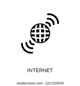 Internet icon. Internet symbol design from Internet security collection. Simple element vector illustration on white background.