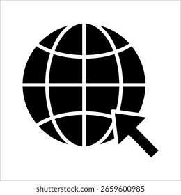 Icono de Internet. Símbolo aislado fondo blanco. Ilustración vectorial. color editable.