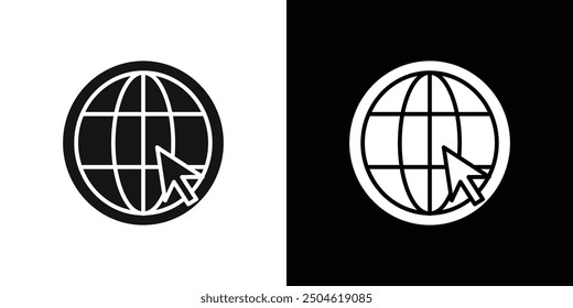 internet icon Symbol mark in filled style