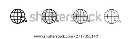 Internet icon symbol pictogram set