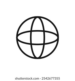 Internet icon Thin line art isolated