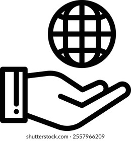 internet icon. Thin Linear Style Design Isolated On White Background