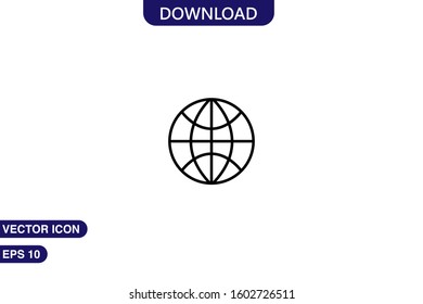   Internet icon in trendy flat style isolated on white background vector illustration