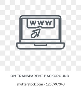 Internet icon. Trendy flat vector Internet icon on transparent background from Internet Security and Networking collection. High quality filled Internet symbol use for web and mobile