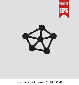 Internet icon in trendy isolated on grey background.Vector illustration.