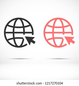 Internet icon vector