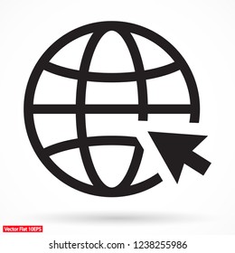Internet icon vector