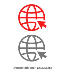 Internet icon vector
