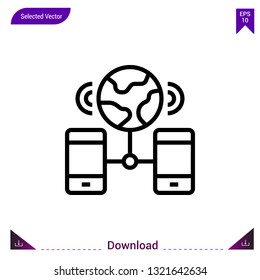 internet icon vector . Best modern, simple, isolated, application ,network-sharing icon , logo, flat icon for website design or mobile applications, UI / UX design vector format