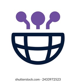 internet icon. vector dual tone icon for your website, mobile, presentation, and logo design.