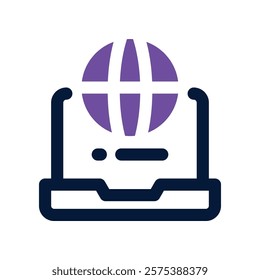 internet icon. vector dual tone icon for your website, mobile, presentation, and logo design.