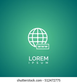 internet icon, vector illustration