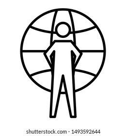 Internet Icon, Vector Illustration, Business Outline