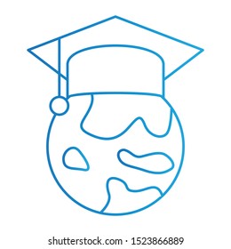 Internet Icon, Vector Illustration, Education Colour Outline