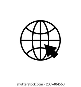 Ilustración vectorial de icono de Internet aislada en fondo blanco.