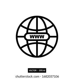 diseño sencillo de la ilustración del vector de Internet