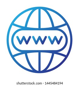 Internet Icon, Vector Illustration,User Interface Colour Outline