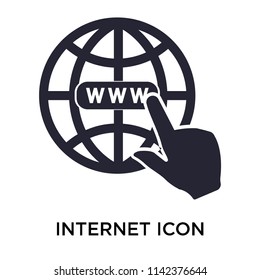 Internet icon vector isolated on white background for your web and mobile app design, Internet logo concept