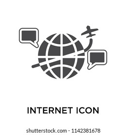 Internet icon vector isolated on white background for your web and mobile app design, Internet logo concept