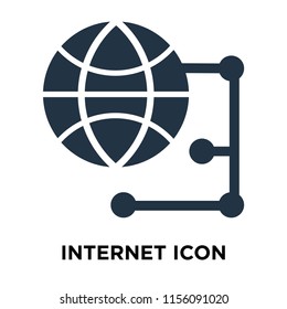 Internet icon vector isolated on white background, Internet transparent sign