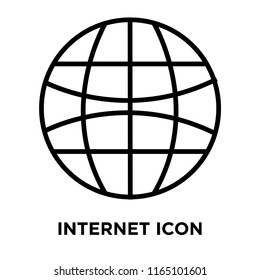 Internet icon vector isolated on white background, Internet transparent sign
