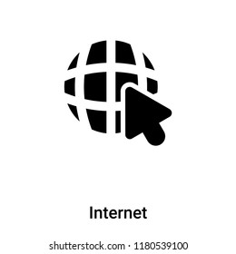 Internet icon vector isolated on white background, logo concept of Internet sign on transparent background, filled black symbol