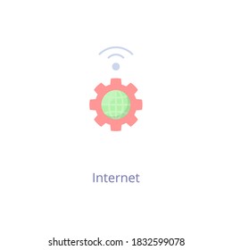Internet icon in vector. Logotype