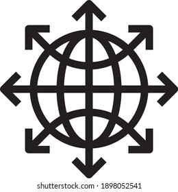 Internetsymbol, Vektorgrafik auf weißem Hintergrund