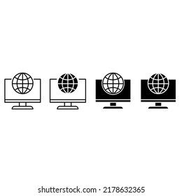 Internet icon vector set. www illustration sign collection. browser symbol or logo.