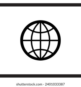 Internet-Icon-Vektorgrafik. Symbol für Website-Zeichen, Vektorgrafik. Internet-Vektorgrafik einzeln auf weißem Hintergrund	
