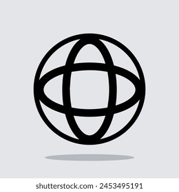 Internet icon vector. Website sign symbol vector. Internet vector icon illustration isolated on gray background