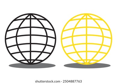 Internet icon vector. Website sign symbol vector. Internet vector icon illustration isolated on white background