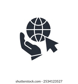 internet icon. vector.Editable stroke.linear style sign for use web design,logo.Symbol illustration.