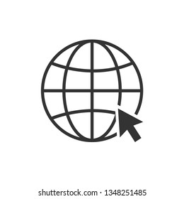 Internet Icon. Web or Access Information Technology Illustration As A Simple Vector Sign & Trendy Symbol for Design and Websites, Presentation or Mobile Application.