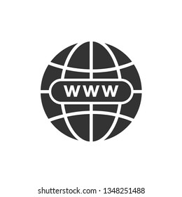 Internet Icon. Web or Access Information Technology Illustration As A Simple Vector Sign & Trendy Symbol for Design and Websites, Presentation or Mobile Application.