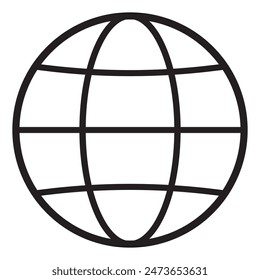 Icono de Internet. Icono de Web. Icono de Internet en estilo plano. Icono de Internet sobre fondo blanco. Ilustración vectorial.