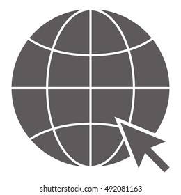 Internet icon.Go to web sign.
